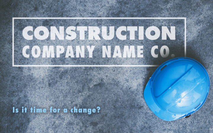 Consider a new brand for your Construction company.