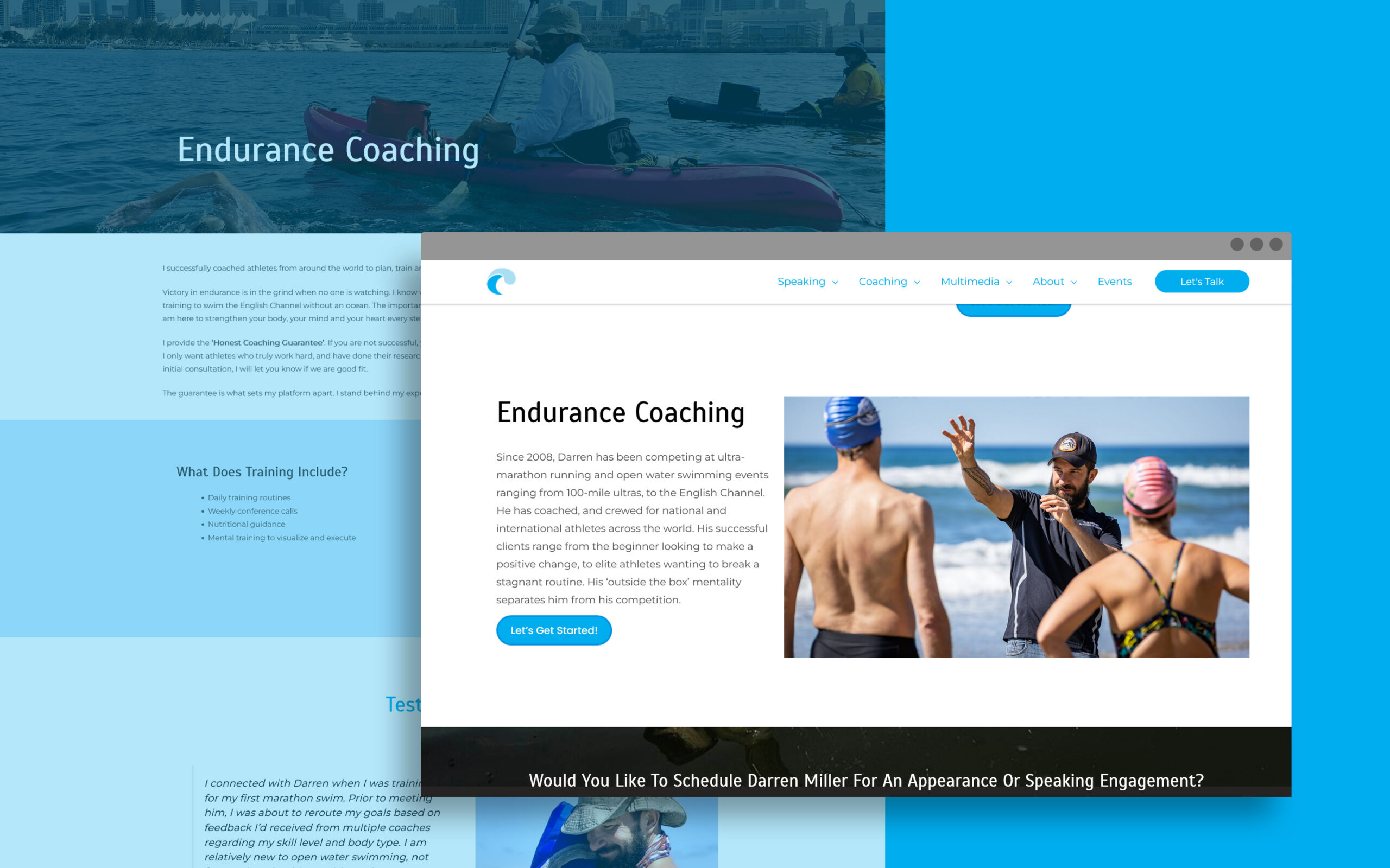 DarrenMiller-website-coaching-pages Third-generation WordPress Website