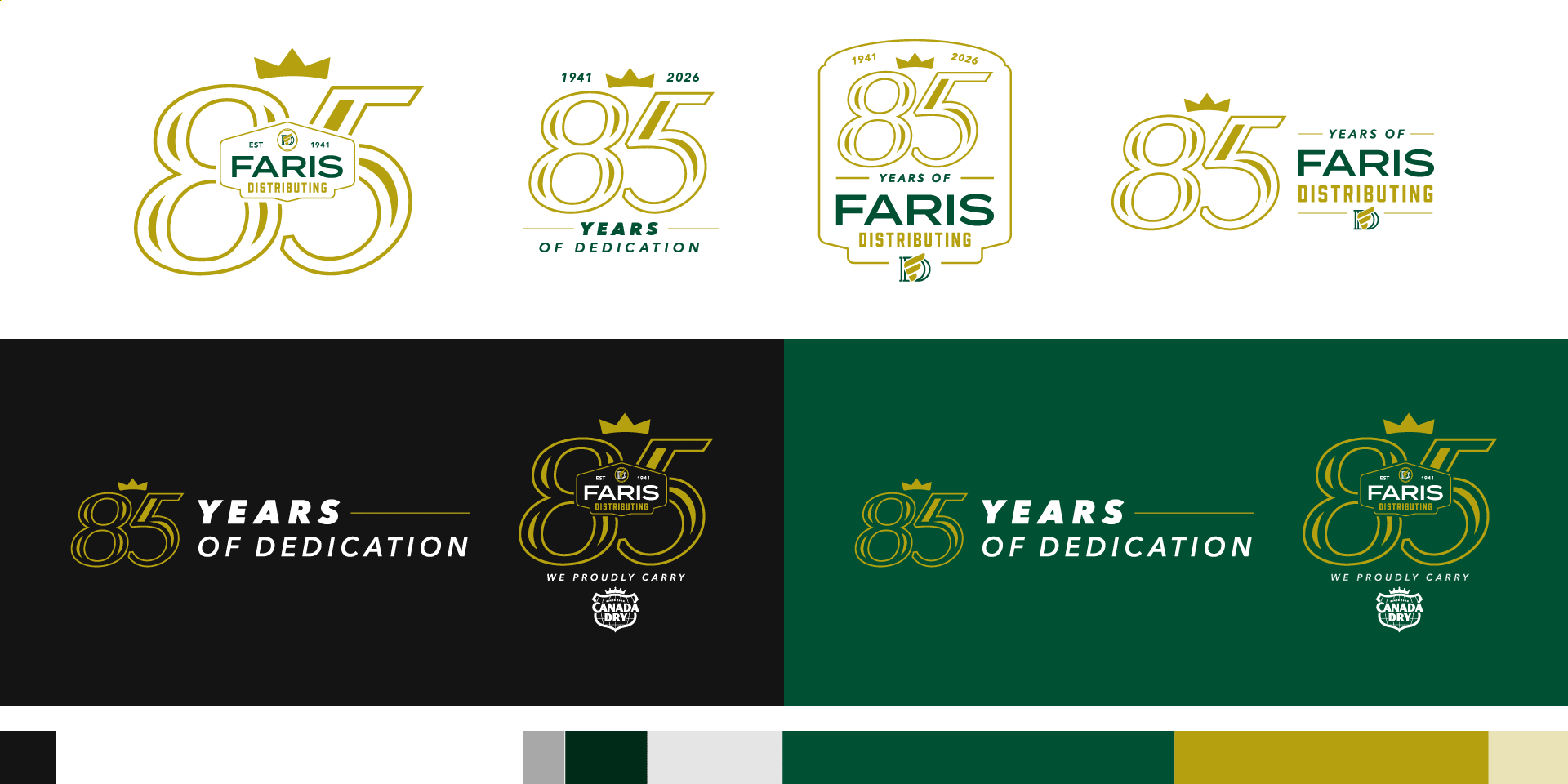 Faris-Distributing-85th-Anniversary-logo-lockups-colors Faris Distributing 85th Anniversary Logo Lockups and Colors