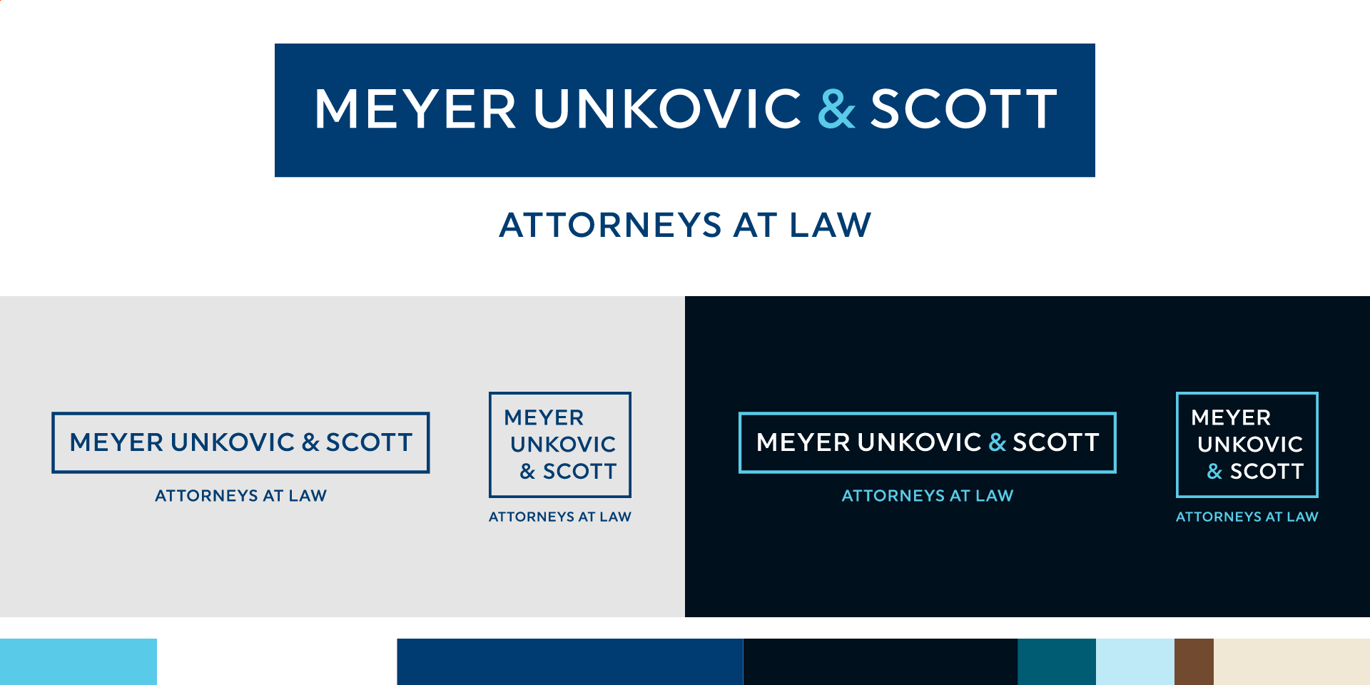 Meyer, Unkovic & Scott New Brand Logo Lockups and Colors