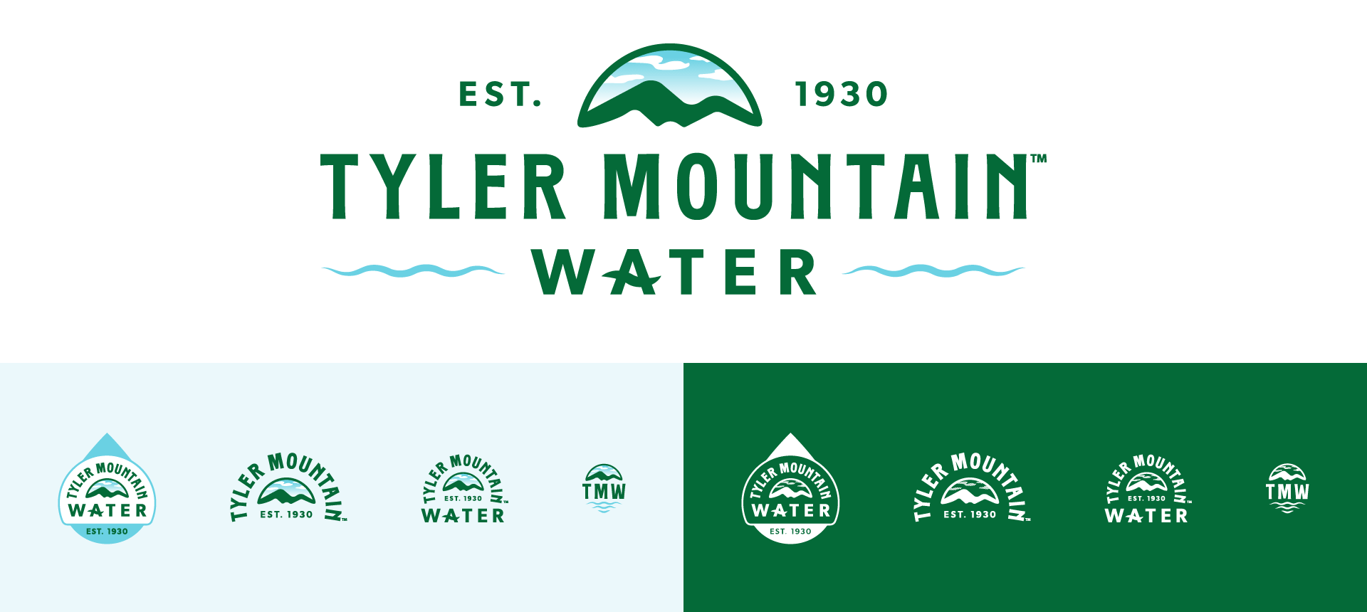 Tyler Mountain Water New Brand Final Logo Lockups and Colors