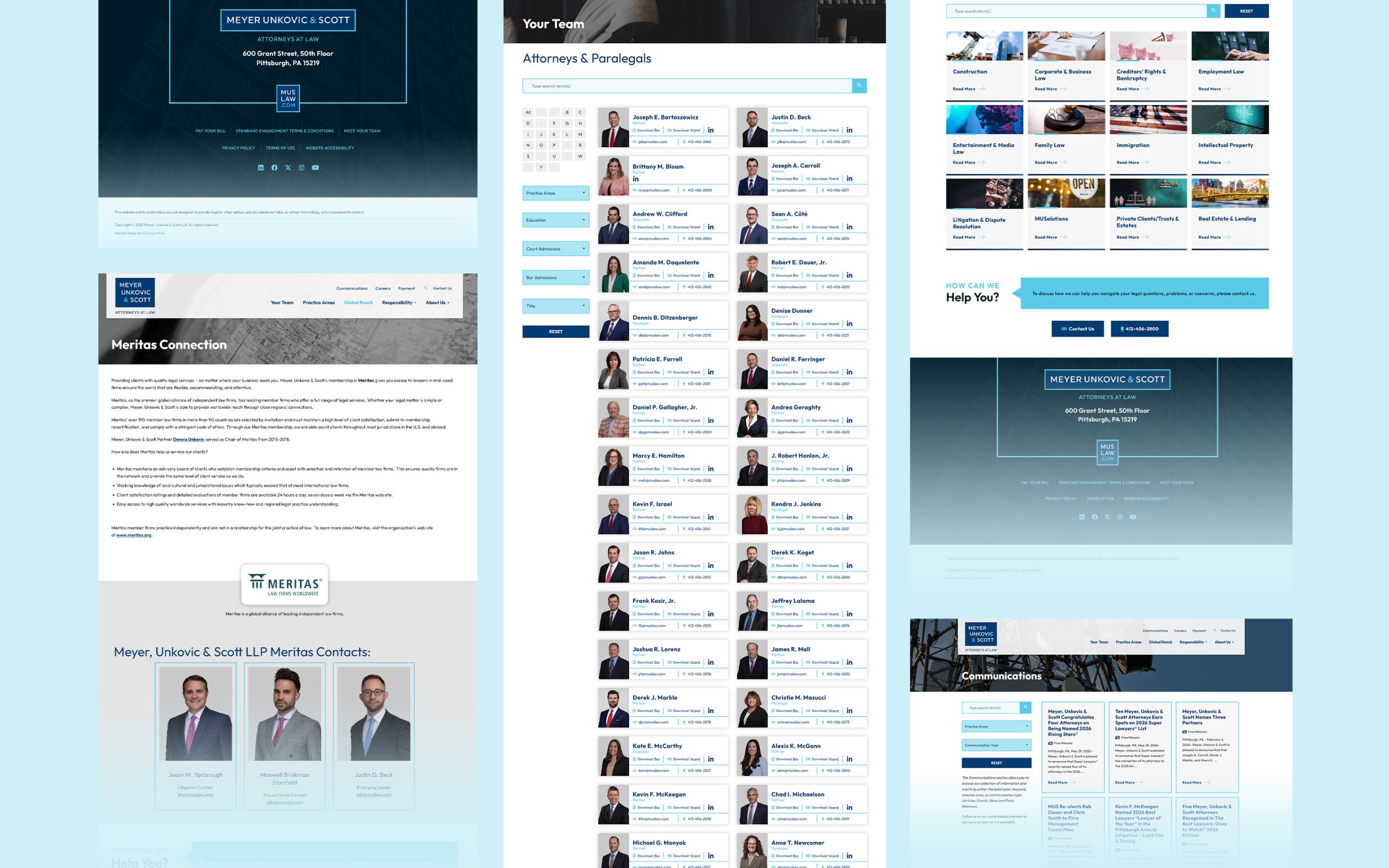 MUSLaw-website2024-rebranded-pages-1 Meyer, Unkovic & Scott New Brand Website Redesign Key Webpages