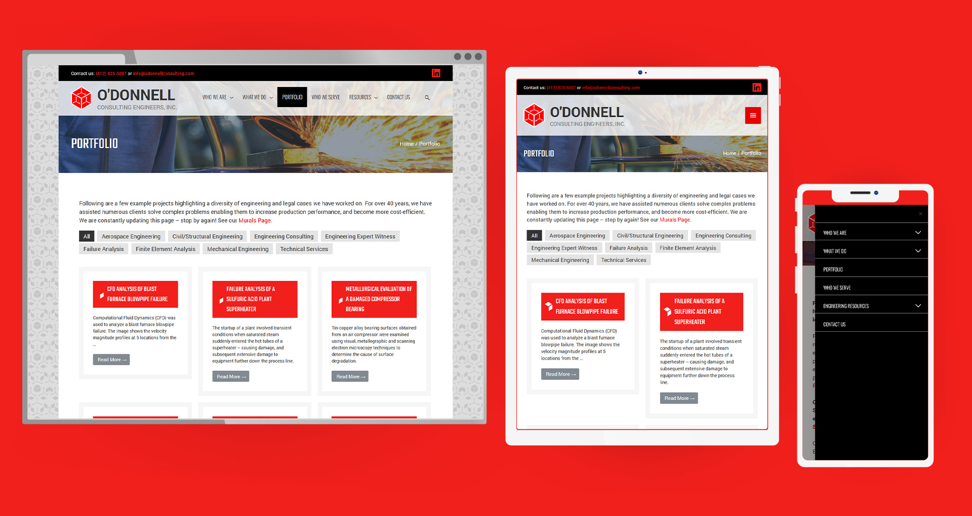 O'Donnell Responsive Website Views