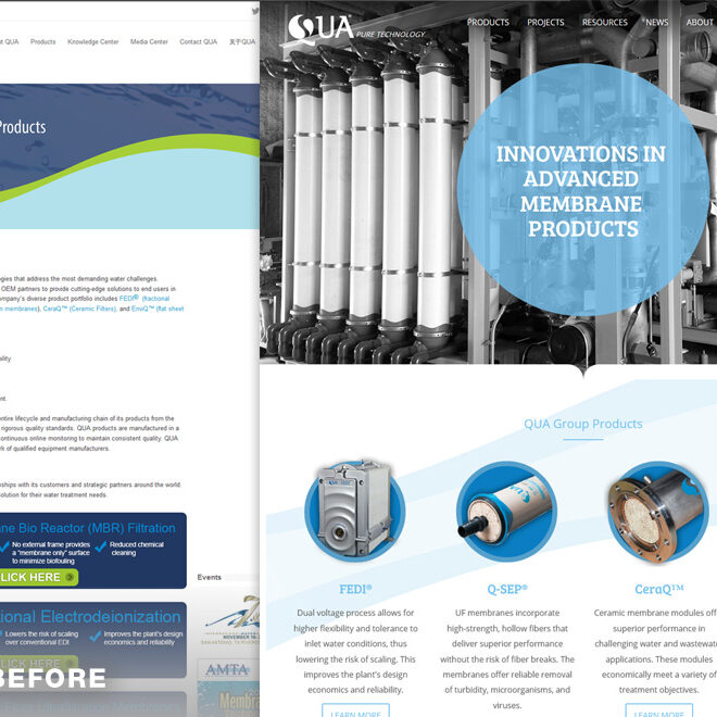 Qua Group Website - Before & After