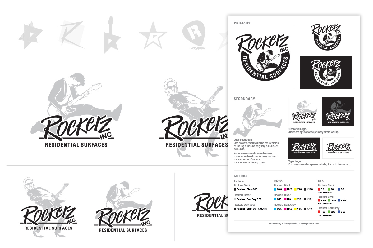 Rockerz Residential brand guidelines and exploration