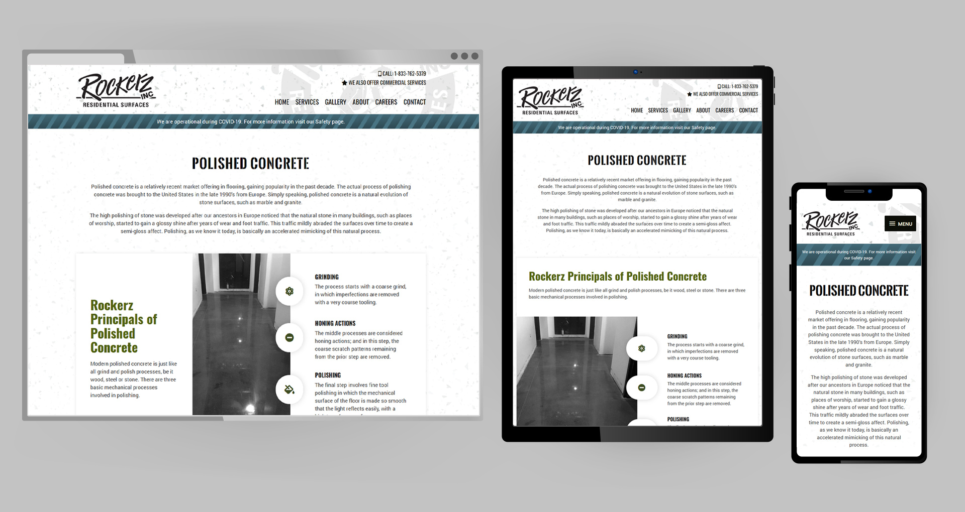 Rockerz Residential website responsive views