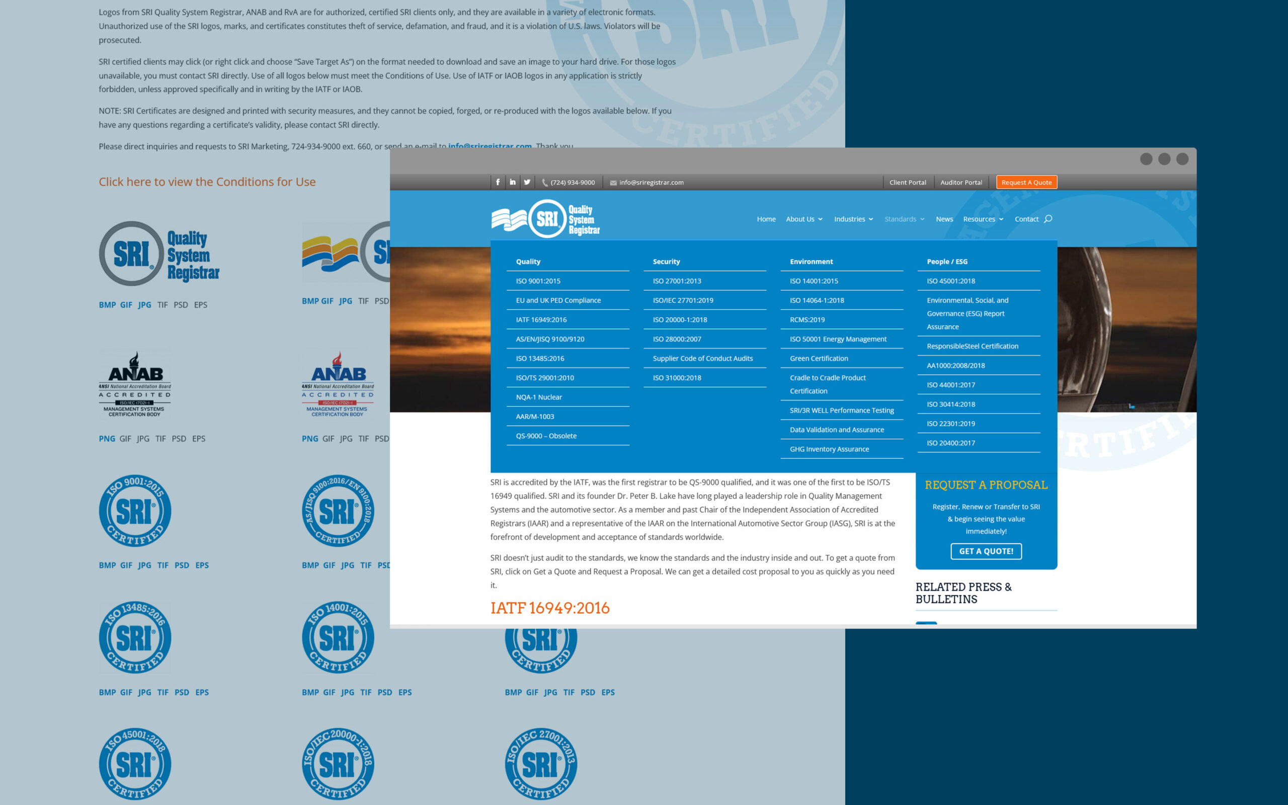 SRI-registrar-website-logos-page-megamenu Sticky Navigation and Megamenu display