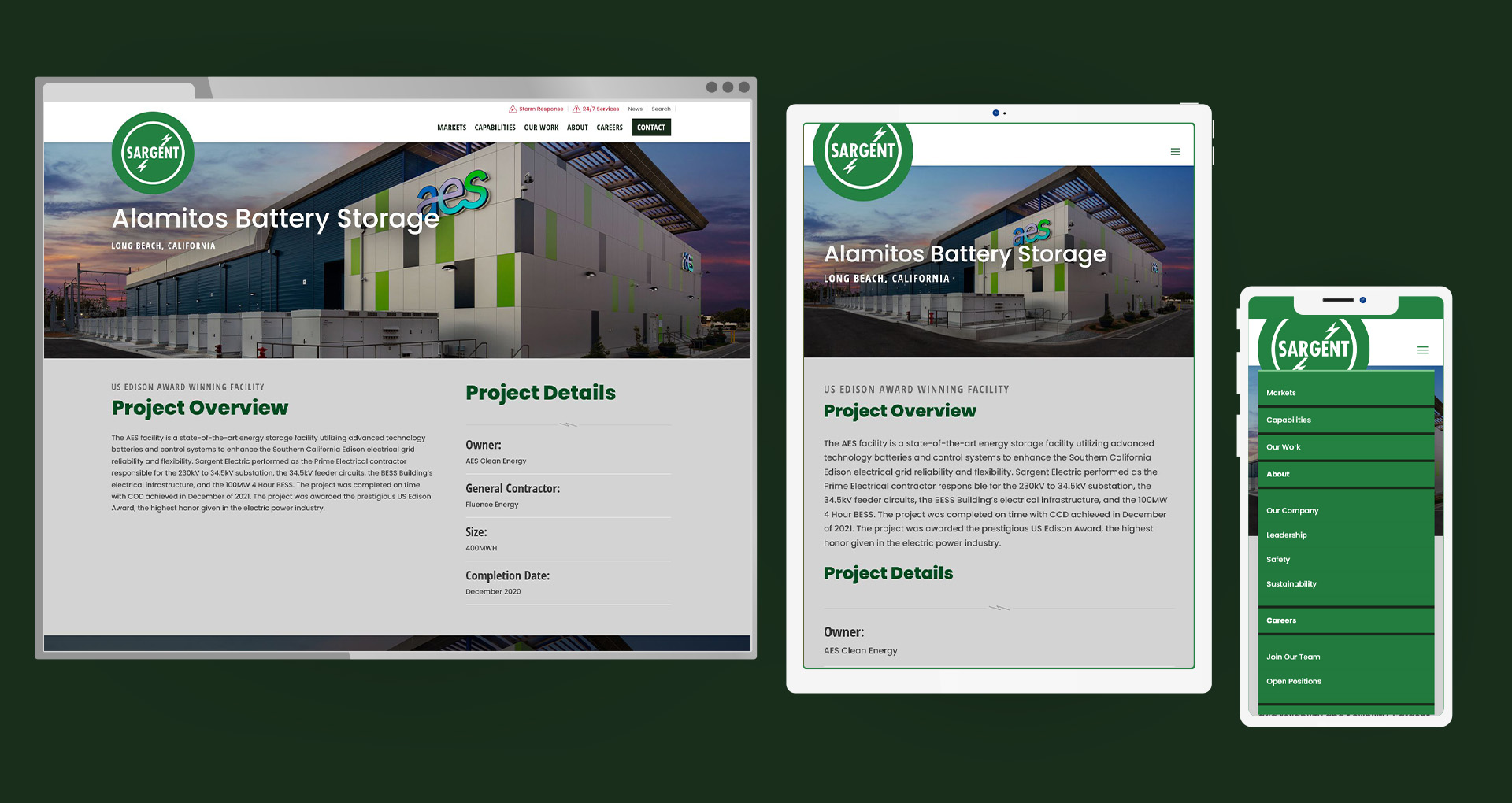 Sargent-Electric-responsiveViews Sargent Electric Responsive Website Views