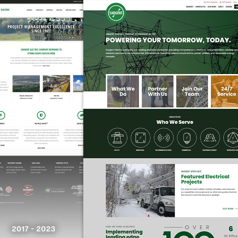 Sargent Electric Company Second Generation Website Redesign