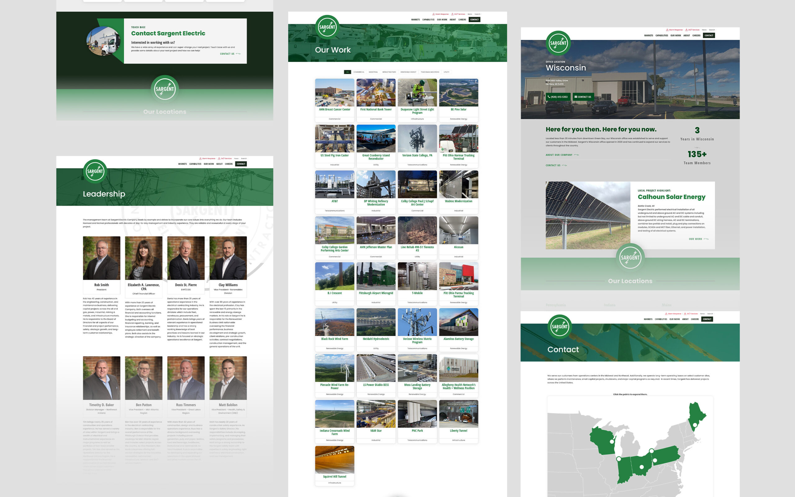 Sargent-Electric-website-pages-1 Leadership, Projects, Location, and Interactive Office Locations Map