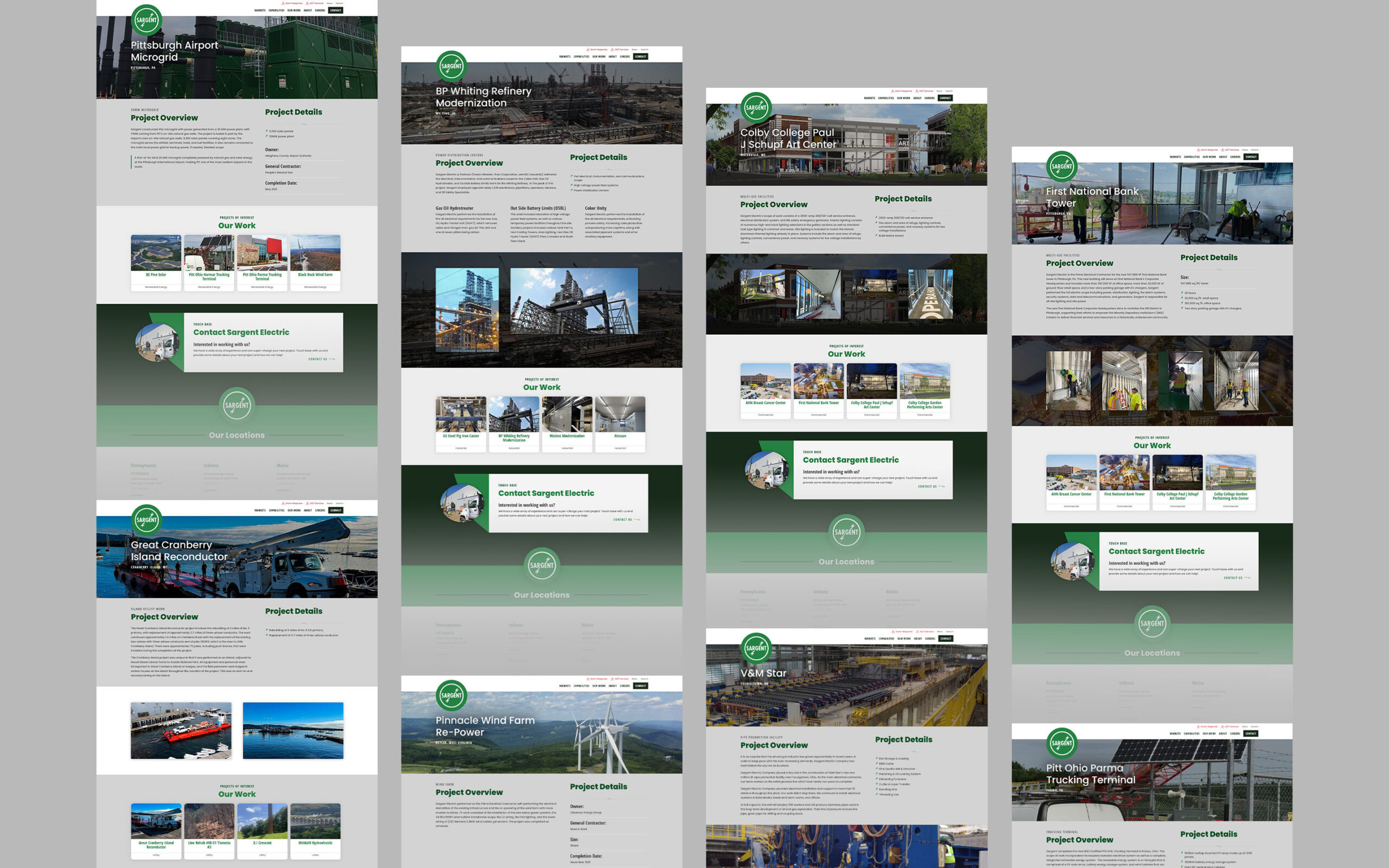 Sargent-Electric-website-project-pages Various Project Pages