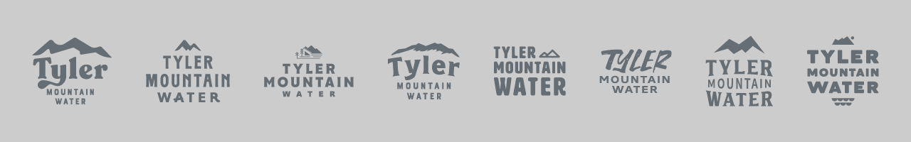 Tyler Mountain Water New Brand Initial Logo Options