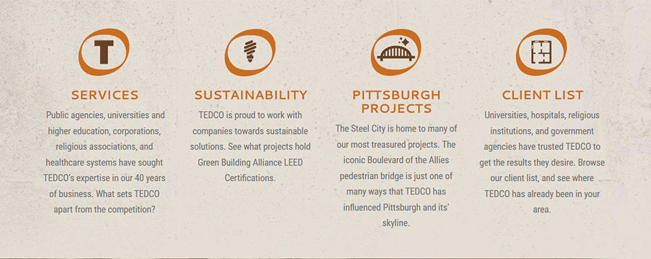 Highlighted items from TEDCO.com website.