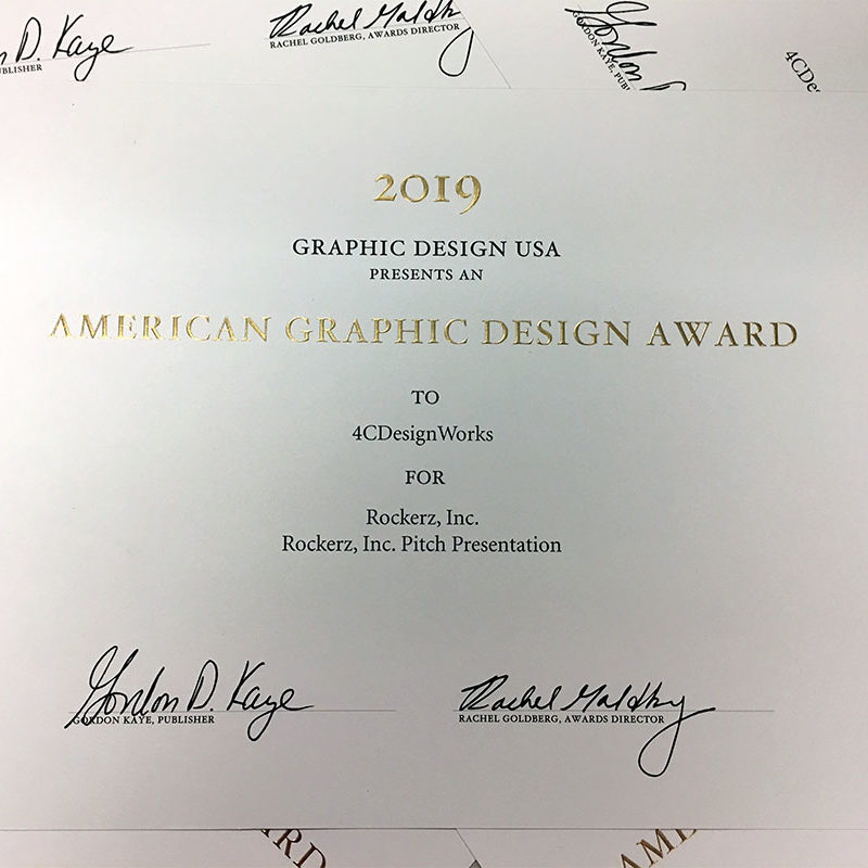 2019 GDUSA American Graphic Design Awards & 2019 MarCom Awards