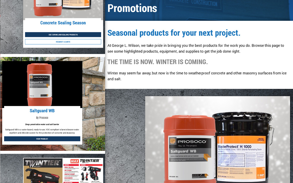 George L Wilson Website Promotions Page