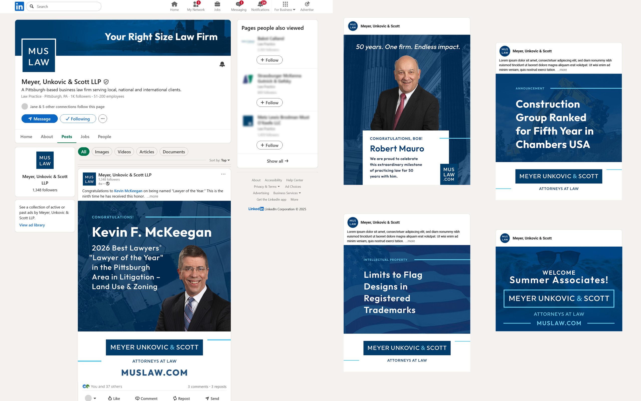 muslaw-rebarnded-linkedin-and-social-posts Meyer, Unkovic & Scott New Brand Social Graphics Redesign