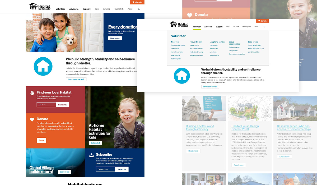 Habitat for Humanity Non-Profit Website