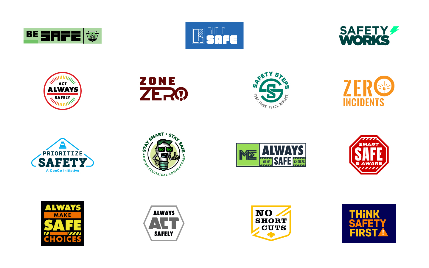 Various safety logo marks for the AEC industry